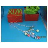 New RLM Studio vtg Sterling 14" Necklace 60g Stone