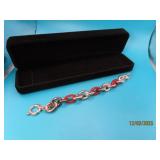 Sterling large 3/4" Hoop 7.5" Bracelet 31.5g