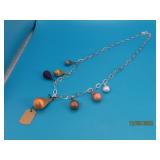 New vtg QVC Sterling 7-Teardrop 18"ish Necklace13g