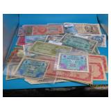 Envelope Full of random Foreign Currency Bills