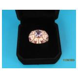 V WIECK BeverlyHills Enamel Lavender sz6 Ring 10g