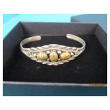 Pawn Sterling MARIE B signed 2" Bracelet 9.5g