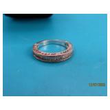 Sterling CZstone Row sz6.75 Ring 3.5g