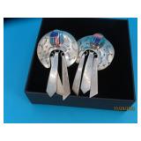 Pawn Sterling Zuni igned 2.5" Dangle Earrrings 18g