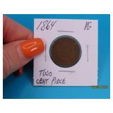 1864 US 2cent Piece Coin