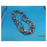 3Strand SouthWest 20" Turq~Coral~Stone Necklace St