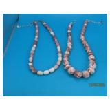 (2) JAY KING JasperType Stone Sterling Necklaces