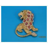 designer KJL sgd 3.25" LION bling Pin Brooch