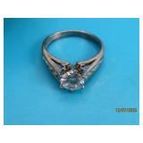 Sterling Solitaire Type sz7.5 Ring 3.5g