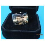 Sterling SkinDetailed ALLIGATOR sz6 Ring 10g