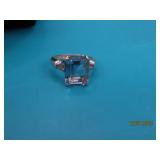 Sterling Blue AquaMarine sz4 Ring 10mm 2.8g