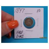 1847 Seated Liberty Half Dime US Coin