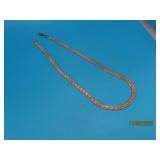 Sterling StarInscribed 17" Necklace 5mm hrngbn 14g
