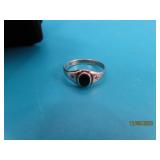Sterling Onyx sgd "NF" SouthWest sz6 Ring