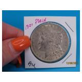 1921 Morgan Silver Dollar AU Coin