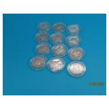 (12) asst dates Silver Mercury US Dimes