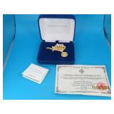 New vtg C&K 3" Pin Jaqueline Kennedy Collection