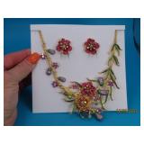 New 3pc MailOrder Fashion Flower Bling SET