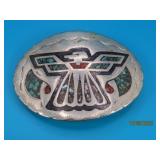 SouthWest THUNDERBIRD StoneInlay Belt Buckle vtg