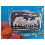 1oz Silver Ingot Bar STAGECOACH SILVER