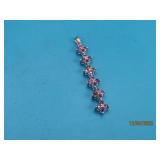 10kt White Gold 6flower BlueStone Pendant 1.5g