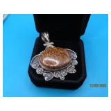 Sterling Miriam Jasper 2" Pendant 17.5g