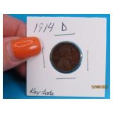 1914d KeyDate Wheat US Cent Coln Penny