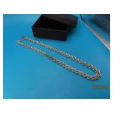 Sterling Open HeavyWeave 17" Necklace 27g