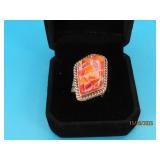 Sterling DRTrading Stone Geometric SW sz6 Ring 11g