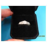 10kt White Gold Diamond Engagement sz8.5 Ring 2.7g