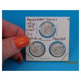 (3) Daniel Carr Silver Rounds