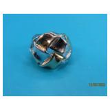 14kt GE Electroplate RibbonFront sz7 Ring 9g