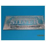 1996 "$500 Bill" Silver Bar Ingot *HALF POUND* !!