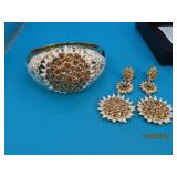 New vtg AKKAD Yellow Sunflower Statement SET