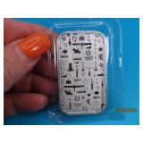 1oz Silver Ingot Bar embossed