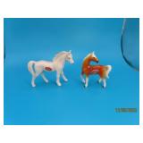 (2) vtg BoneChina 2"ish Mini HORSE Figures