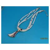 JAY KING Amethyst~Sim Pearl Sterling 16" Necklace