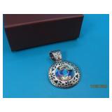 C POLLACK SouthWest Sterling Round Pendant 17g