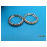 (2) Sterling s5.75 FullBlingAround Rings 5g