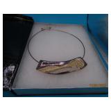 Sterling O.S.sgd 3" Slide Pendant Choker 15g