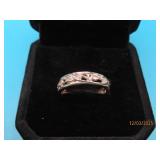 Sterling OpenCut Engraved sz7.25 Ring 2.8g