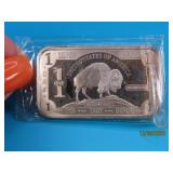 1oz Silver Ingot BUFFALO Bar