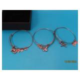 (3) ALEX & ANI energy Charm Bracelets