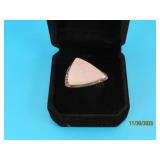 Lisa Scala Sterling Druzy Chalcedony sz6 Ring 8g