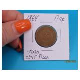 1964 2cent US Coin Piece