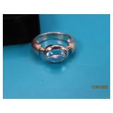 Sterling Opalescent RoundStone sz7 Ring 6.5g