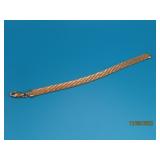 New gold Sterling 7.25" Unisex Bracelet 10mm 22g