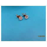 14kt Gold 4mm Diamond? Stud Earrings 0.4g