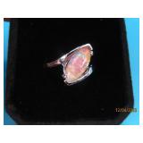 Sterling Ethiopian Opal sz5.75 Ring 3.4g