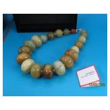 New RUSSELL vtg Large Polished Rock Necklace Ster